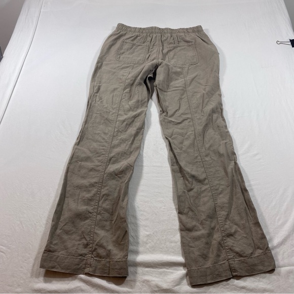 Cato Pants Women Small Cotton drawstring pockets elastic waist khaki wide leg - Picture 5 of 5